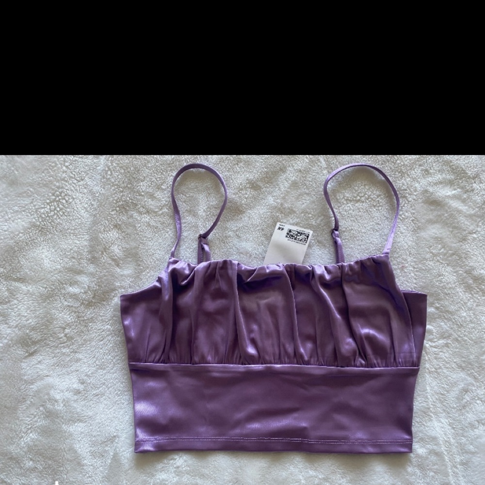 New H&M Satin Crop Top